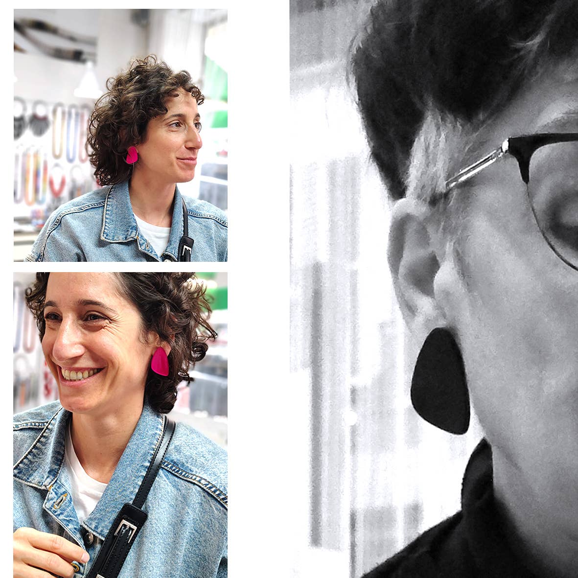 ALEX+SVET - EMILY LG stud earrings LUSH GLOW line: Chilli_Red