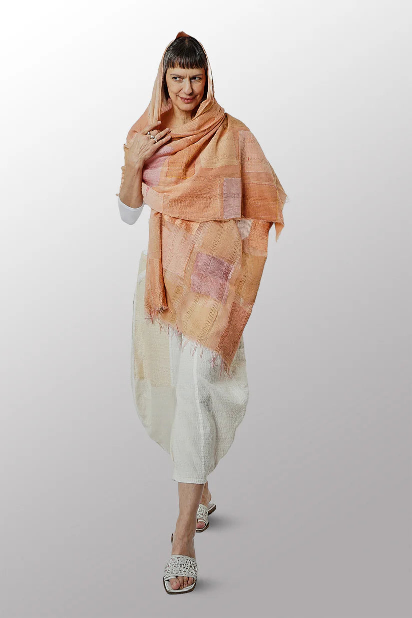 Mieko Mintz- TONAL TILE PATCH KANTHA SHAWL MEDIUM