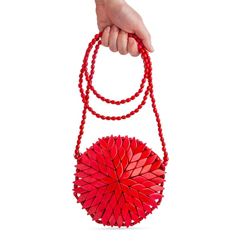 ShanPaulo  - Bali Round Crossbody Bag - Red