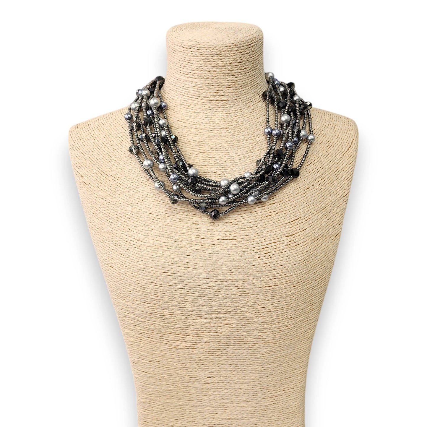 Bijoux Envie Jewelry - Hematite Seed Bead Necklace