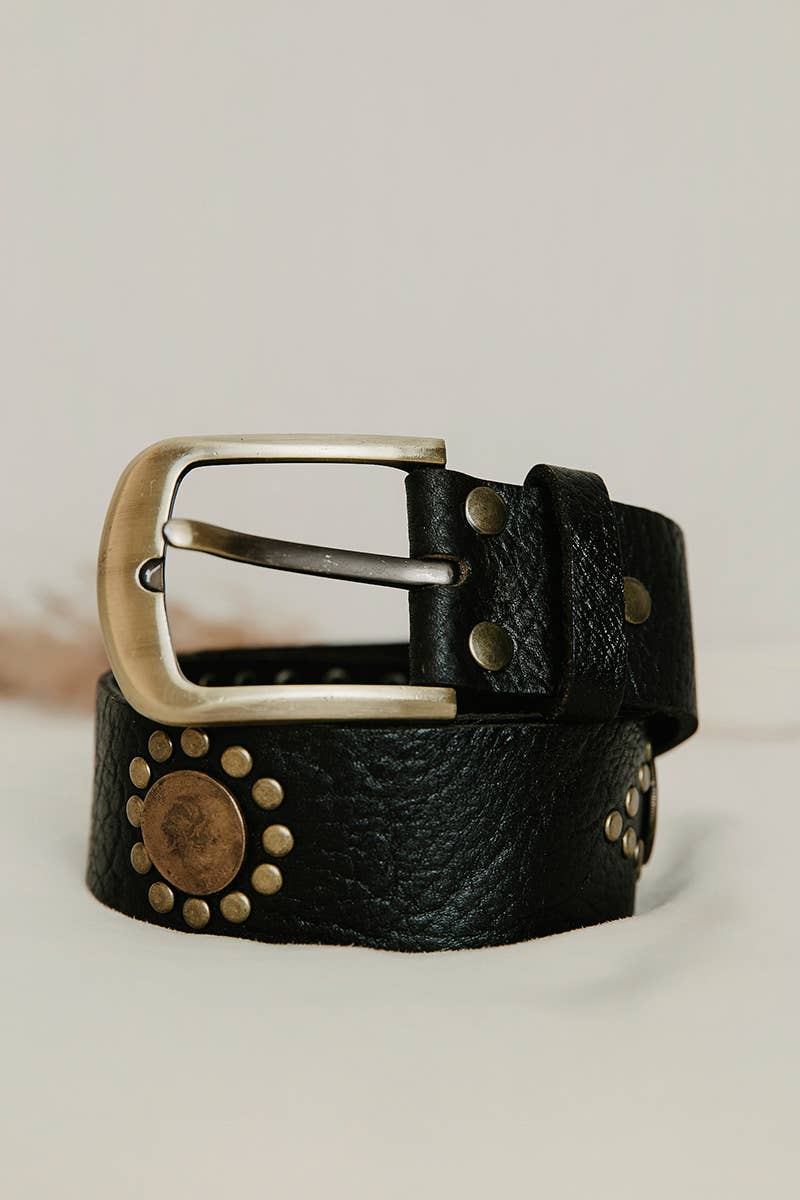 Lula Natura - Black Leather w Wide Coins