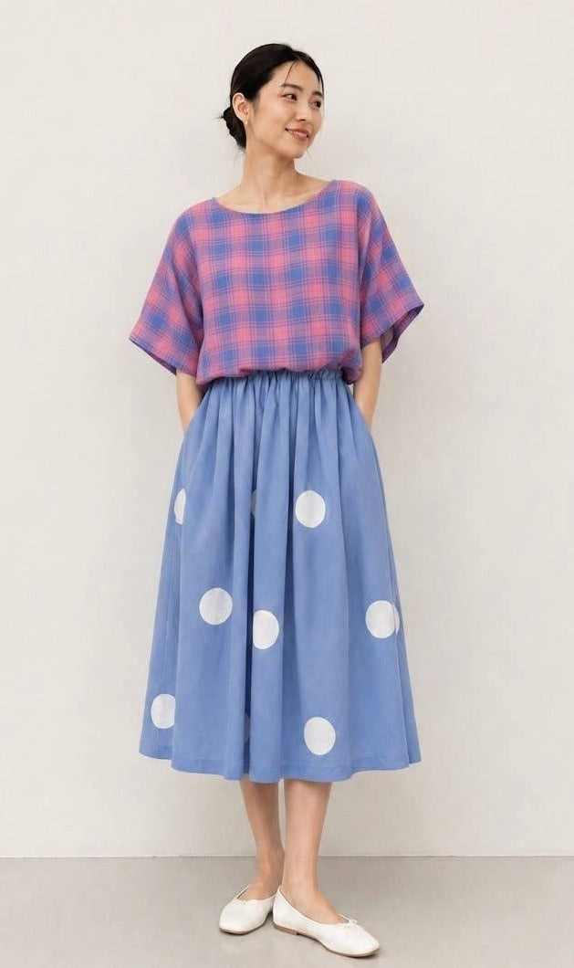 Joolee - Lilac check top
