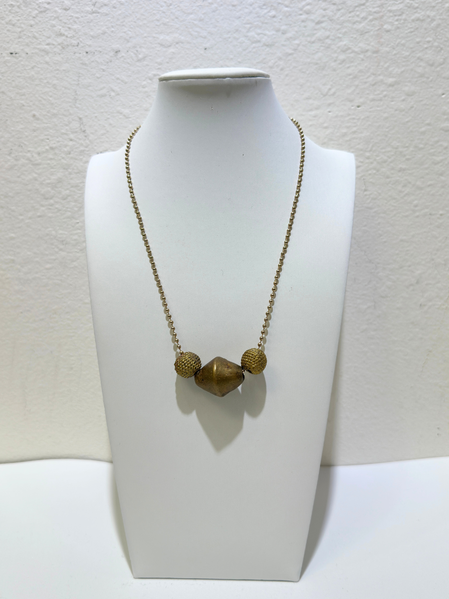 NSerena Jewelry- Handmade Brass Bead Necklace