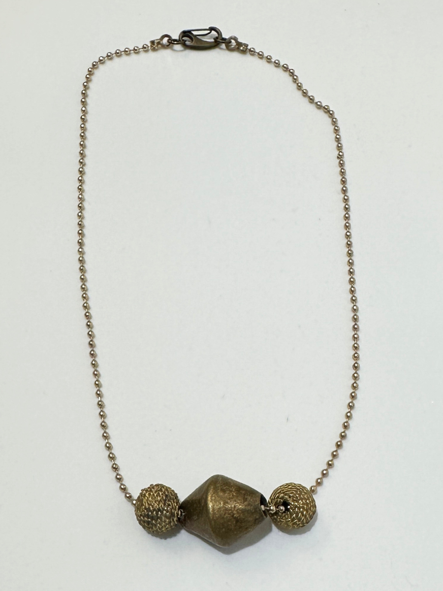 NSerena Jewelry- Handmade Brass Bead Necklace