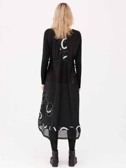 Mara Gibbucci-Black Dress with White Dots