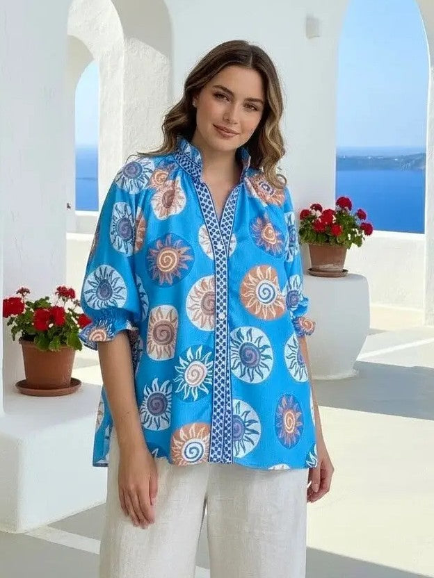 Kiik Luxe- Nine Three Zero Shirt/ Blue