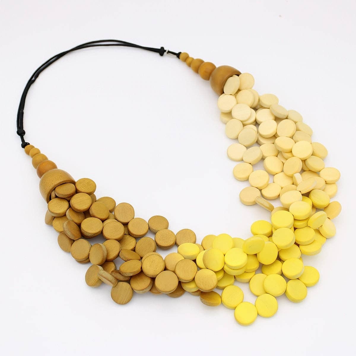 Sylca Designs - Ombre Yellow Gillian Necklace, Layered Statement Necklace