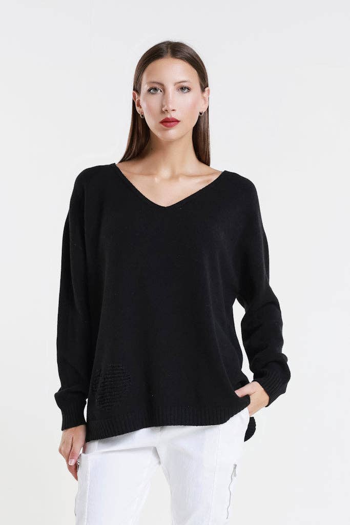 TINA Stephens - Callie Seriously Soft LS V-Neck Sweater