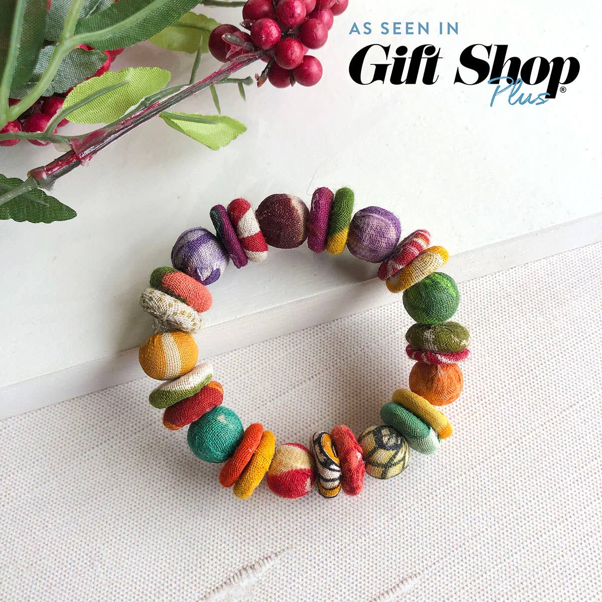 WorldFinds - Kantha Button Bracelet