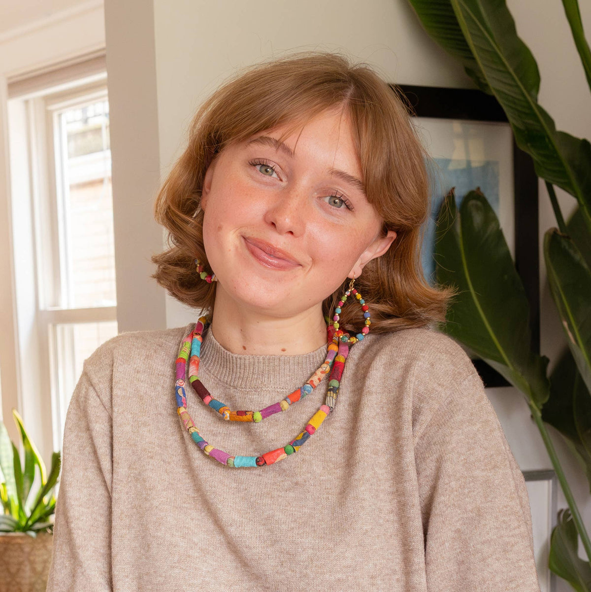 WorldFinds - Kantha Dot Dash Necklace