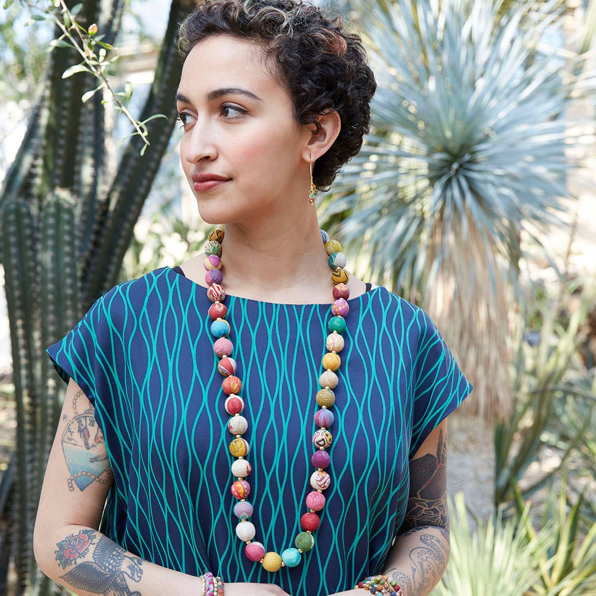 WorldFinds - Kantha Garland Necklace