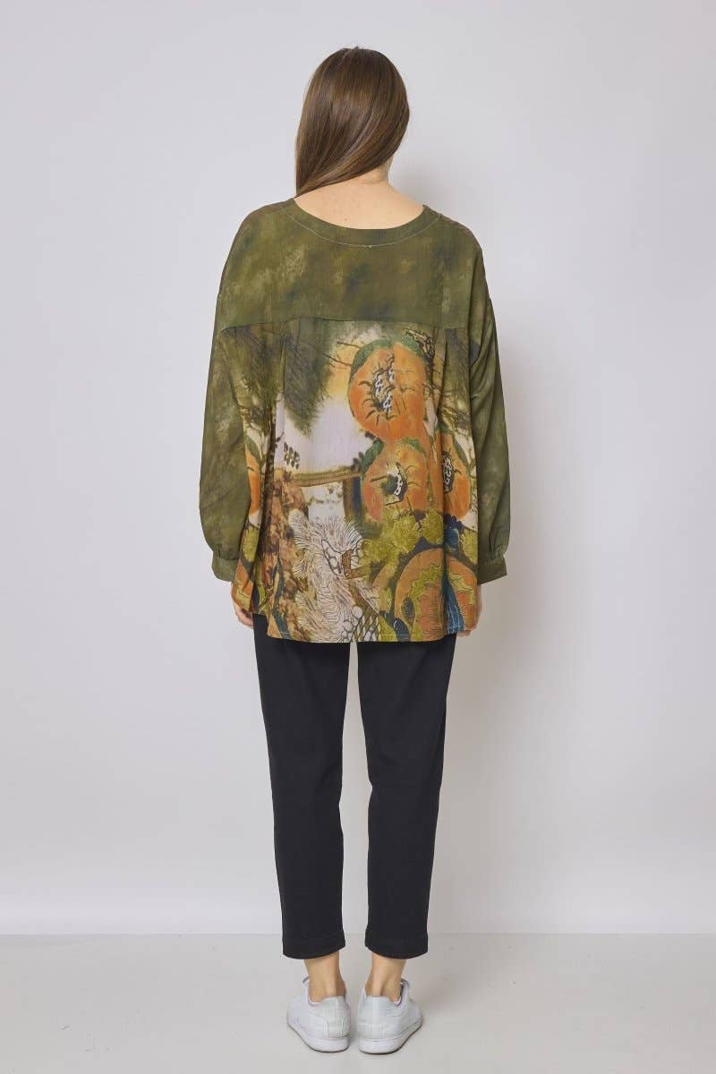 BELLA BLUE - Artistic Print Top