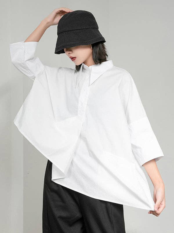 Mia Collection - the Modern Lines Asymmetrical Shirt