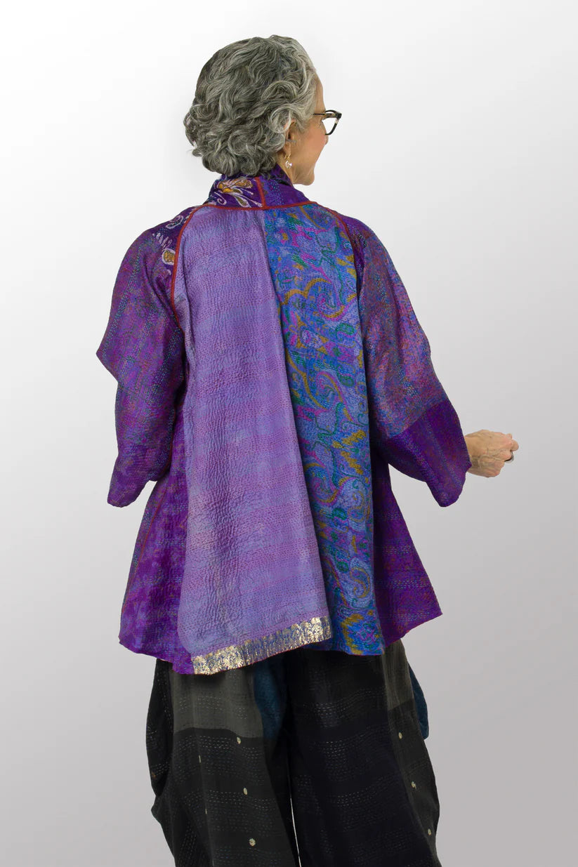 Mieko Mintz- VINTAGE SILK KANTHA KIMONO JKT