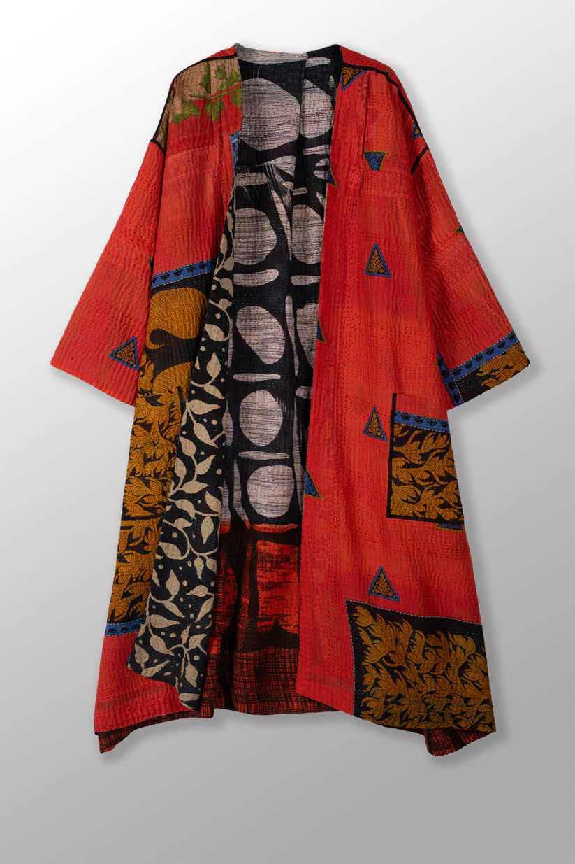 Mieko Mintz-  Vintage Cotton Long Katha Duster