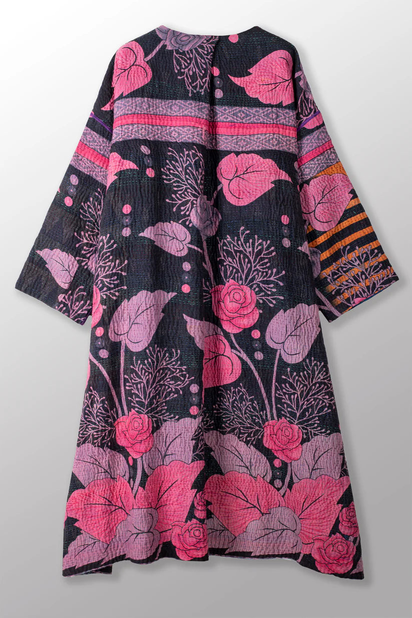 Mieko Mintz- VINTAGE COTTON KANTHA LONG DUSTER