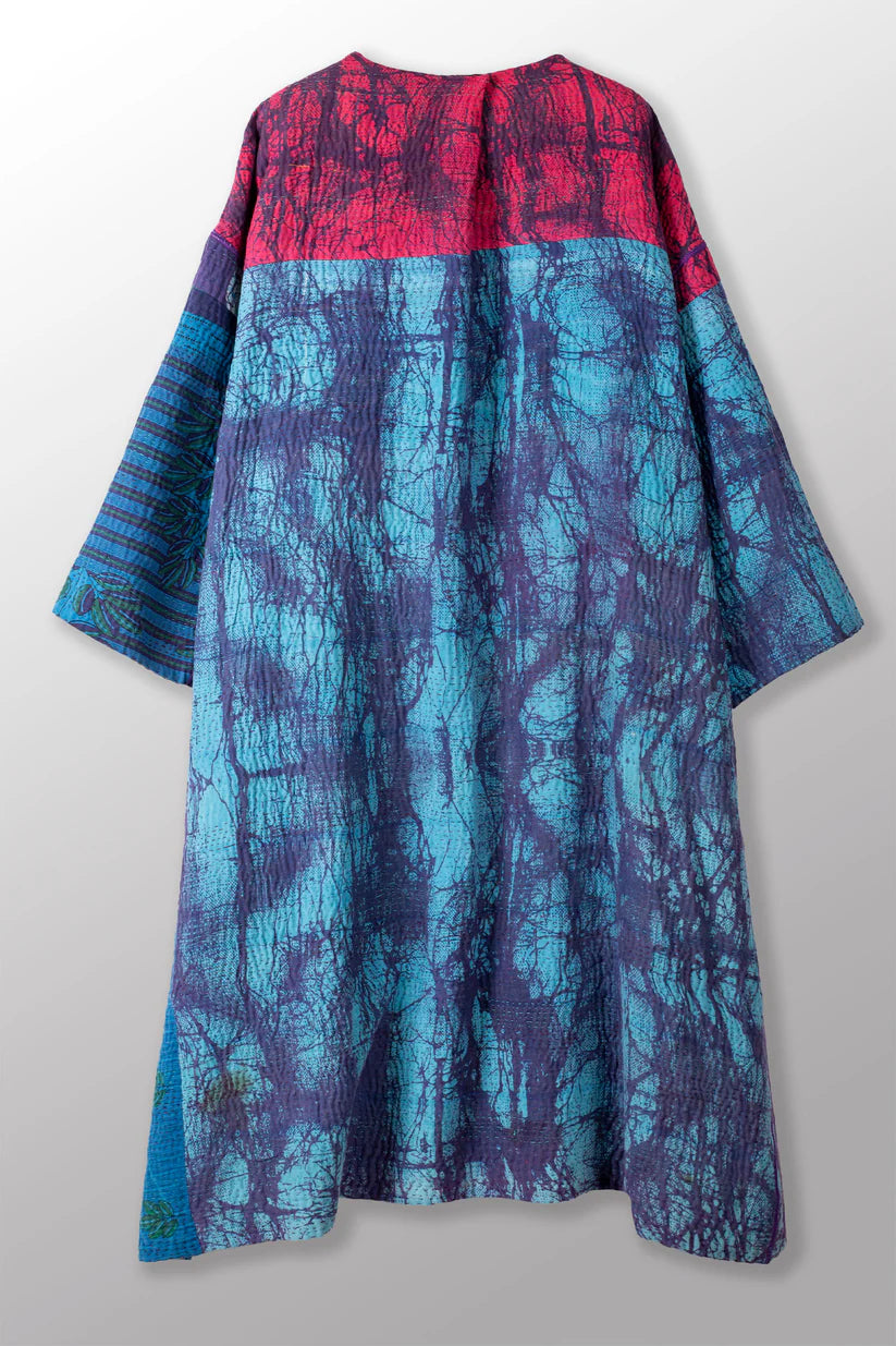 Mieko Mintz- VINTAGE COTTON KANTHA LONG DUSTER