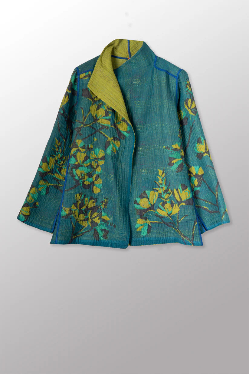 Mieko Mintz- BLOOMING FLOWERS KANTHA SHORT JACKET