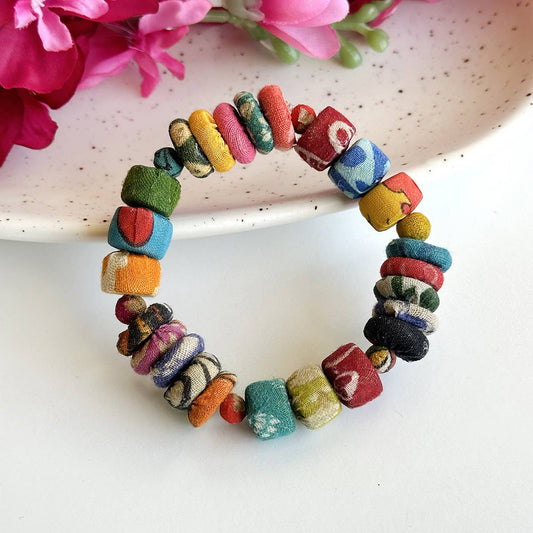 WorldFinds - Kantha Spherical Motif Bracelet