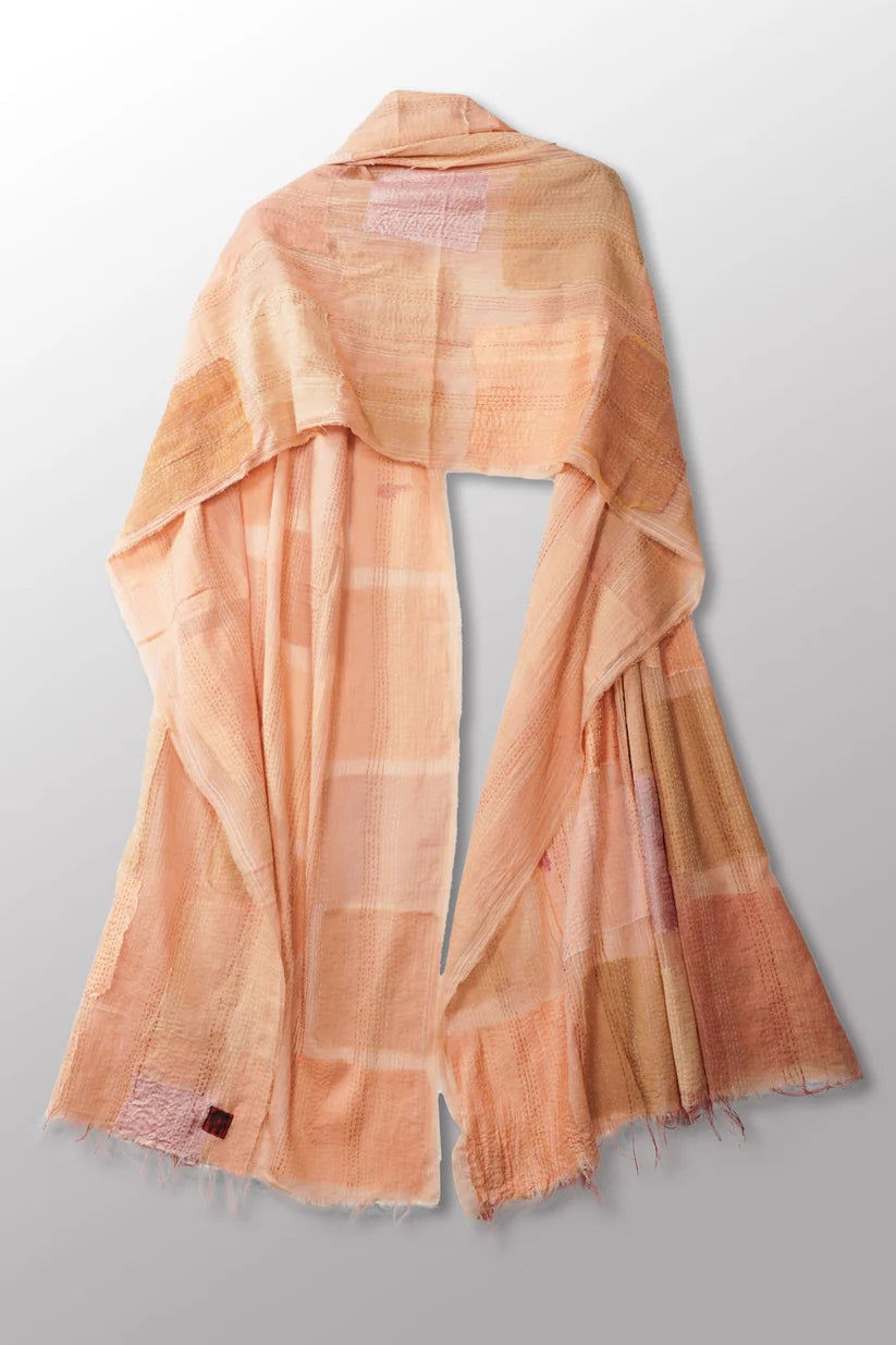 Mieko Mintz- TONAL TILE PATCH KANTHA SHAWL MEDIUM
