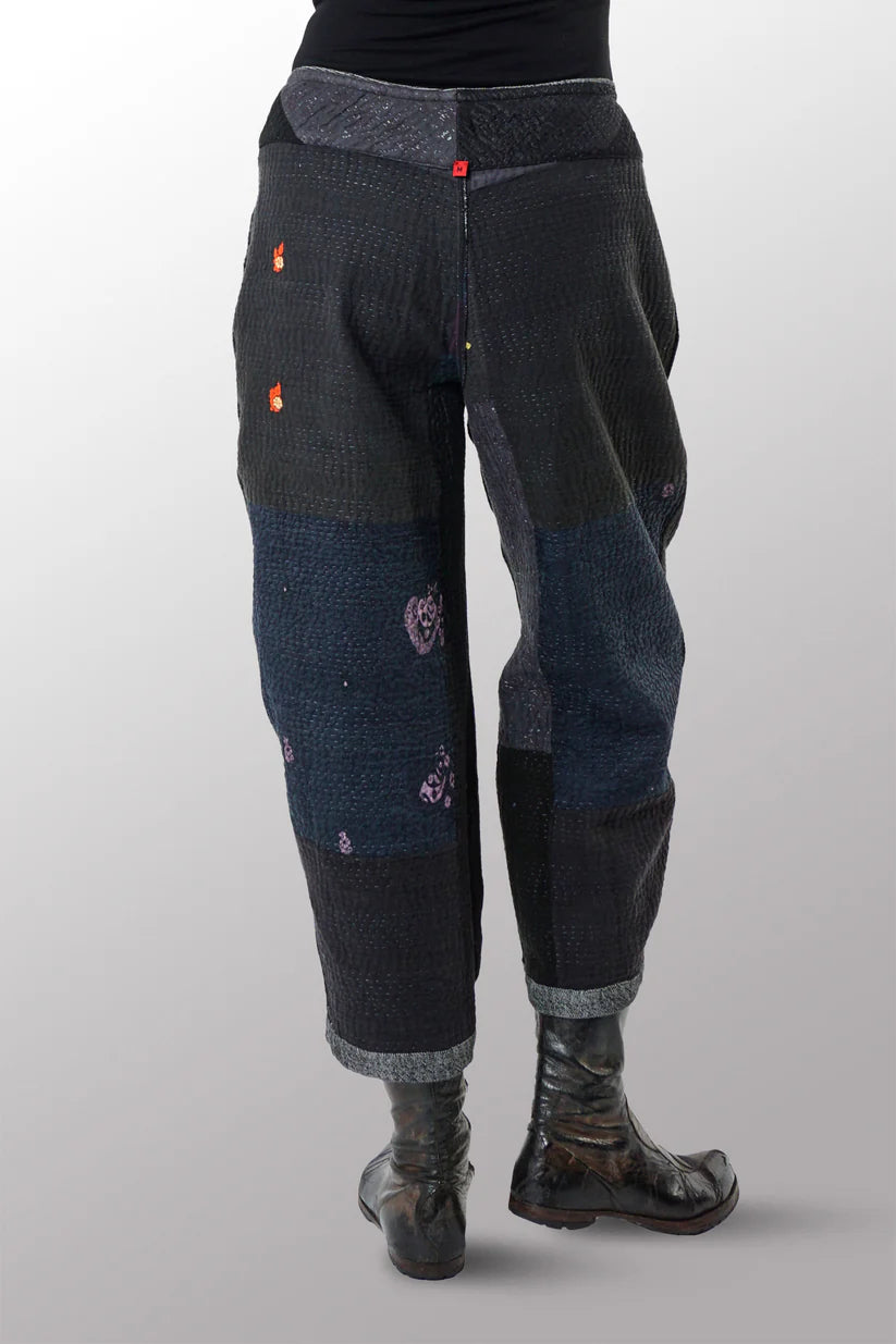 Mieko Mintz- DENIM KANTHA NEW LANTERN PANTS