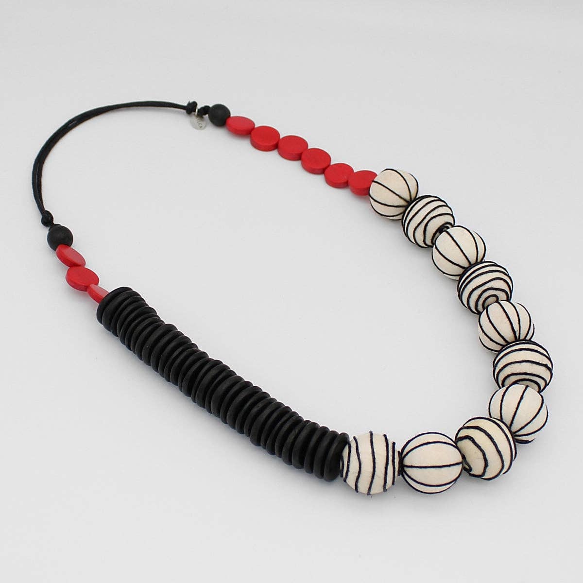 Sylca Designs - Red Anaya Wrapped Bead Necklace