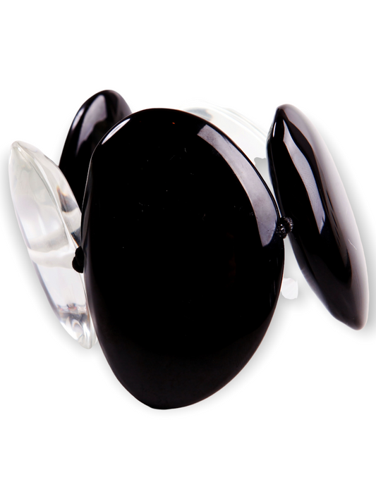 Atelier 1701 - Black/White Lucite bracelet