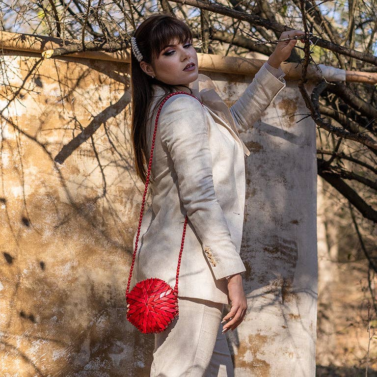 ShanPaulo  - Bali Round Crossbody Bag - Red