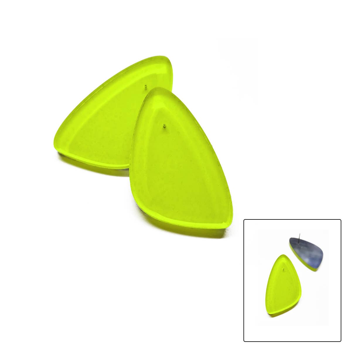 ALEX+SVET - EMILY LG stud earrings LUSH GLOW line: Lime_Punch