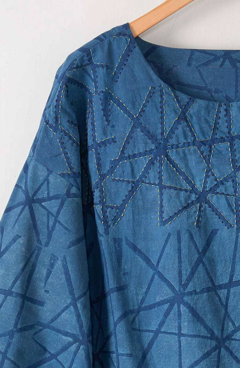Handwork of India - Tikona Natural Dye Popover Top