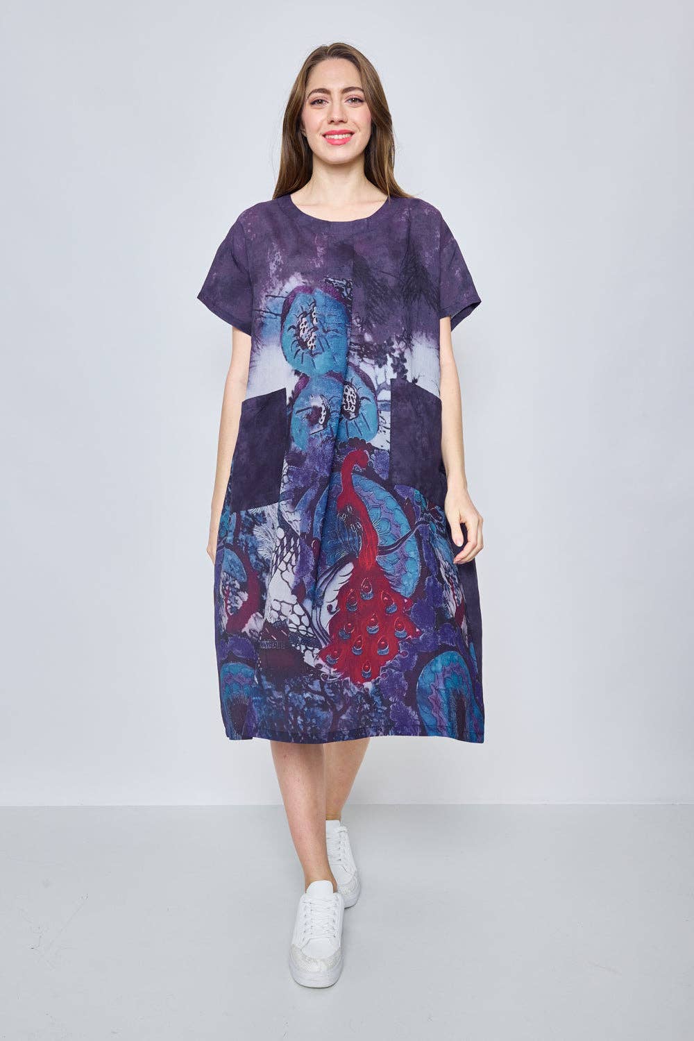 BELLA BLUE - Purple Multi  Colors Dress