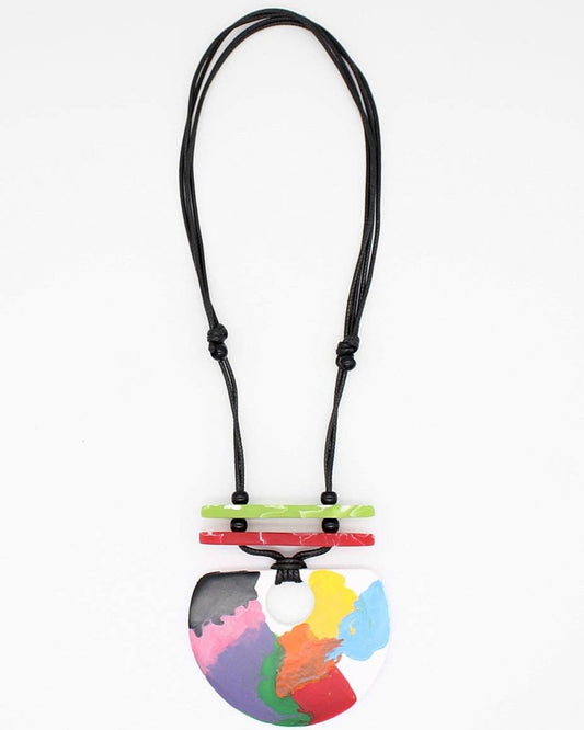 Sylca Designs - Multi Color Mi Sol Statement Pendant Necklace