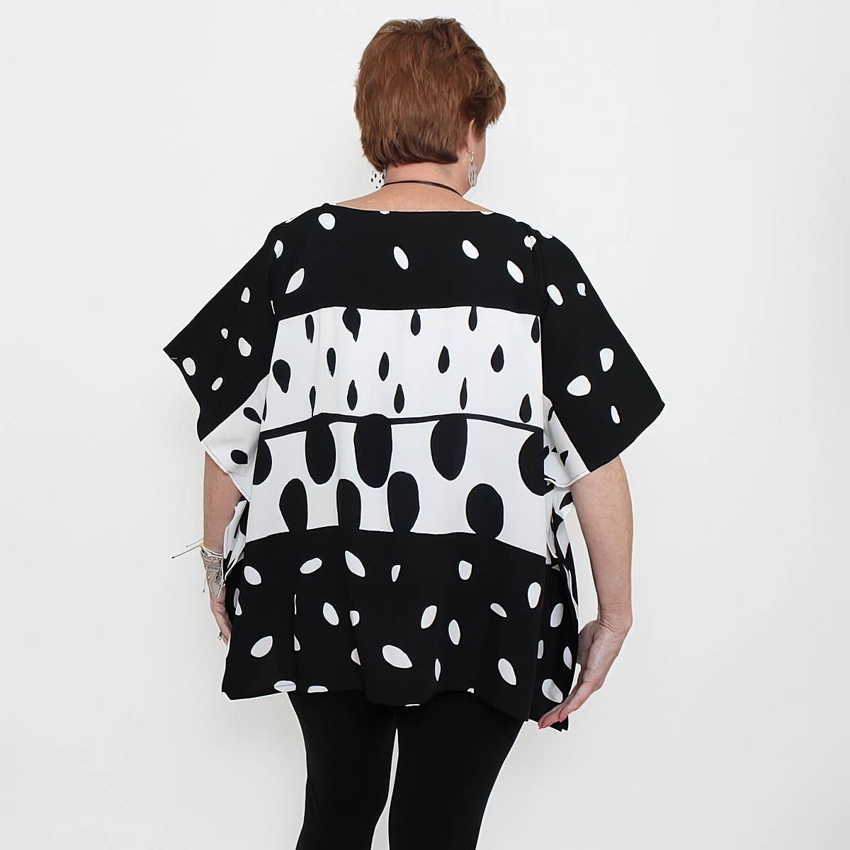 Sylca Designs - Black and White Raindrop Blouse