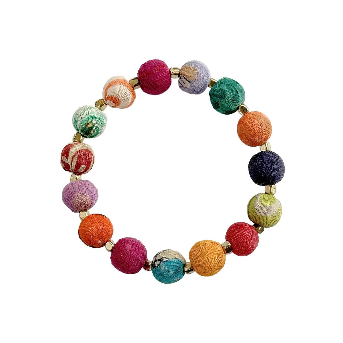 WorldFinds - Small Kantha Bauble Bracelet