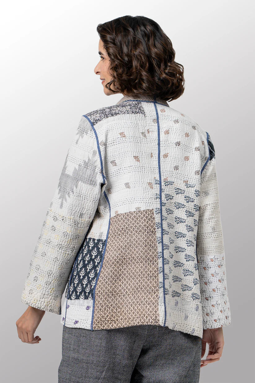 Mieko Mintz- POWDER PATCH KANTHA SHORT JACKET