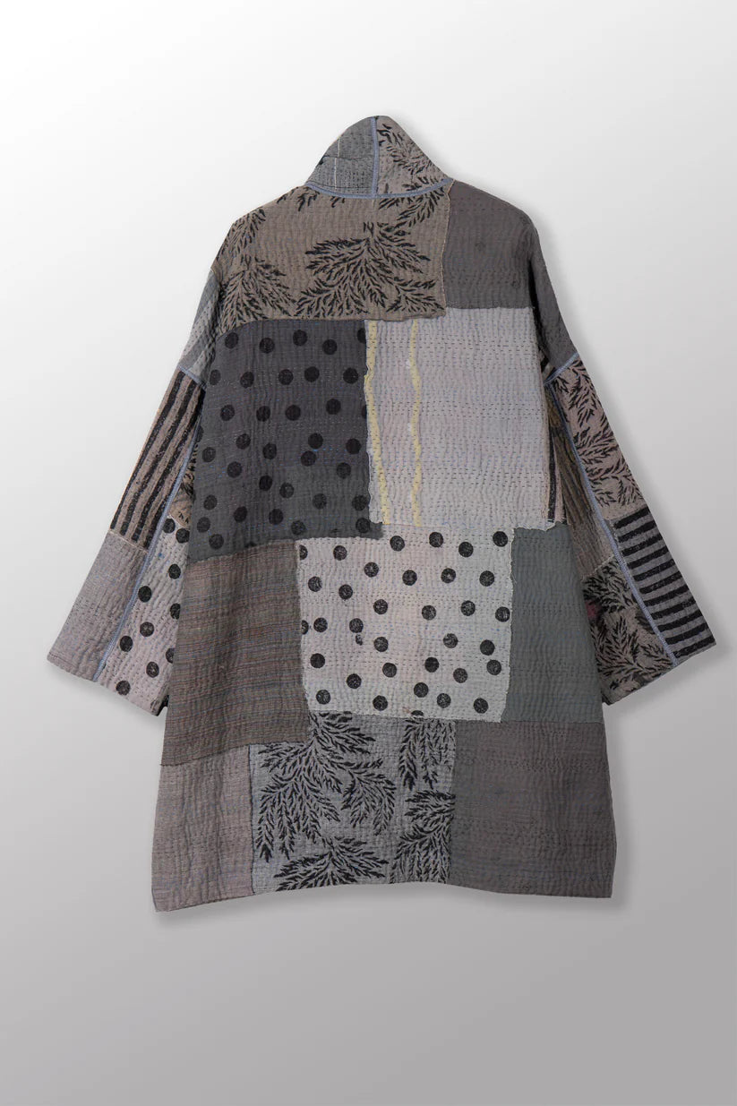 Mieko Mintz-FRAYED PATCH KANTHA HAORI JACKET