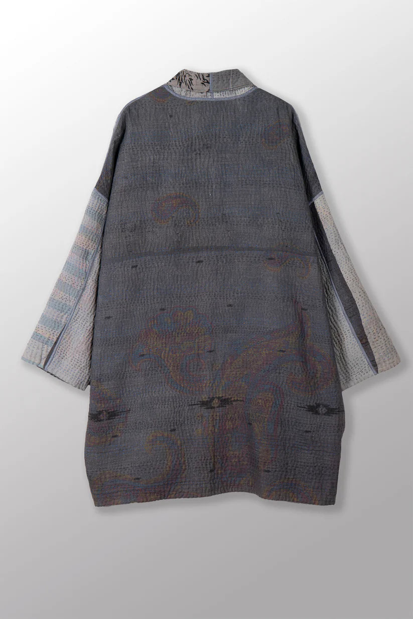 Mieko Mintz-FRAYED PATCH KANTHA HAORI JACKET