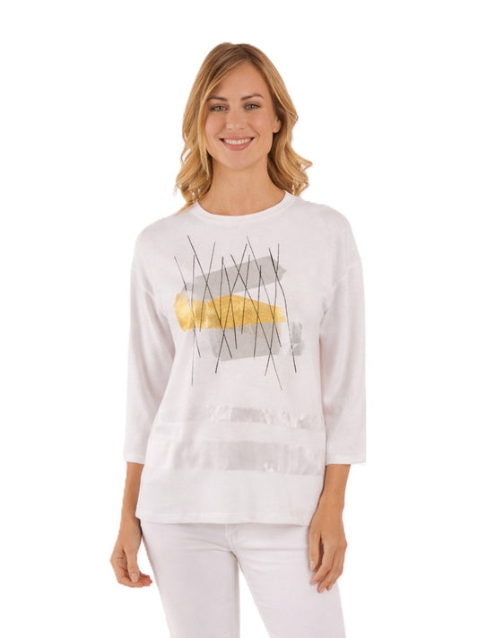 Lemon Grass- Abstract Brushstroke/ White