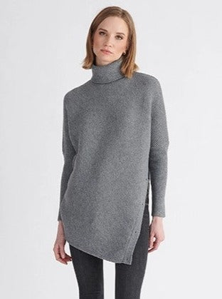 Paisie - Asymmetric Button Slit Sweater