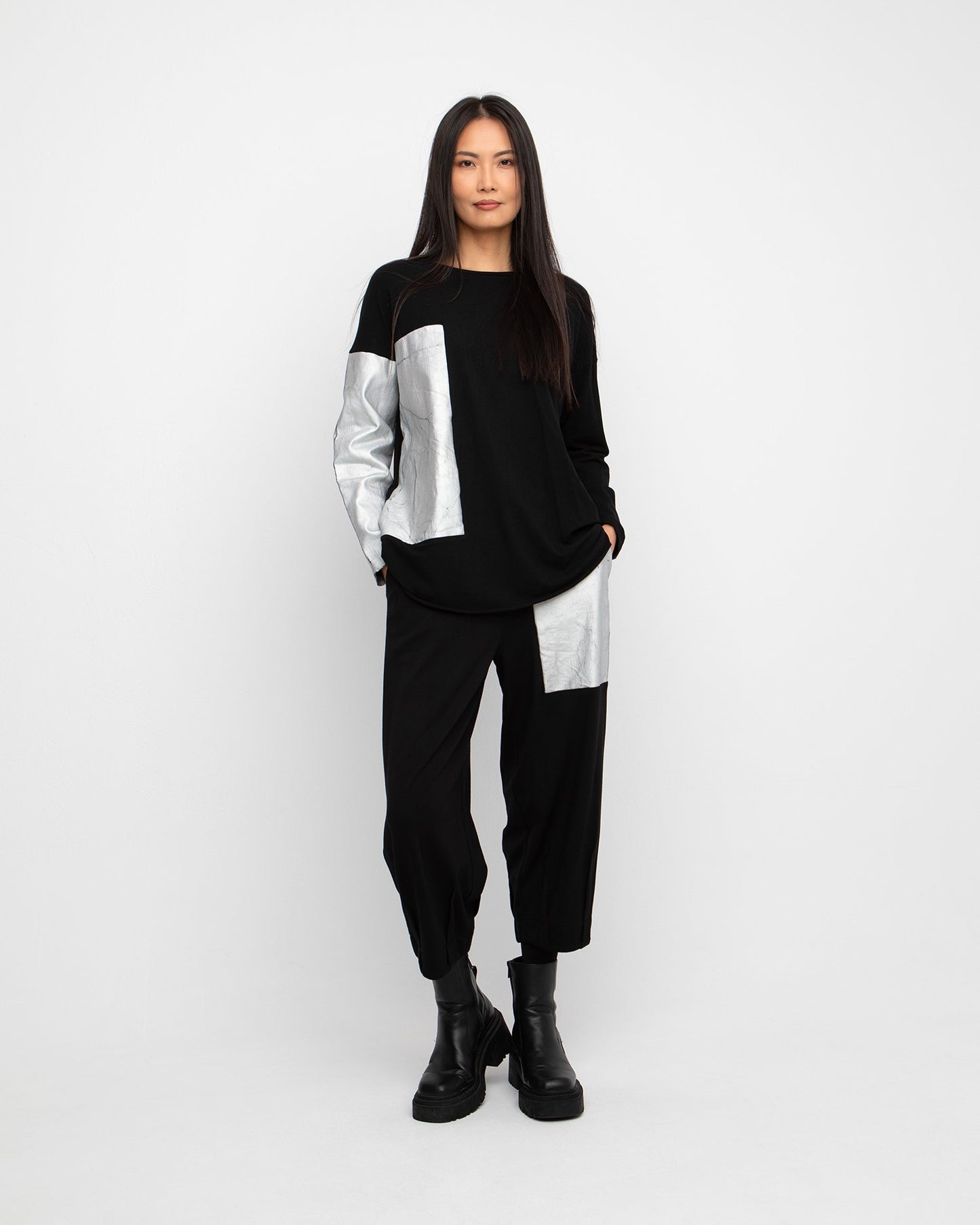 Ozai N Ku- Silver Patch Pant