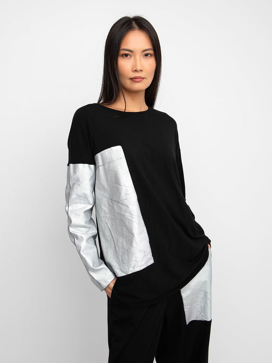 Ozai N Ku- Silver Patch Top