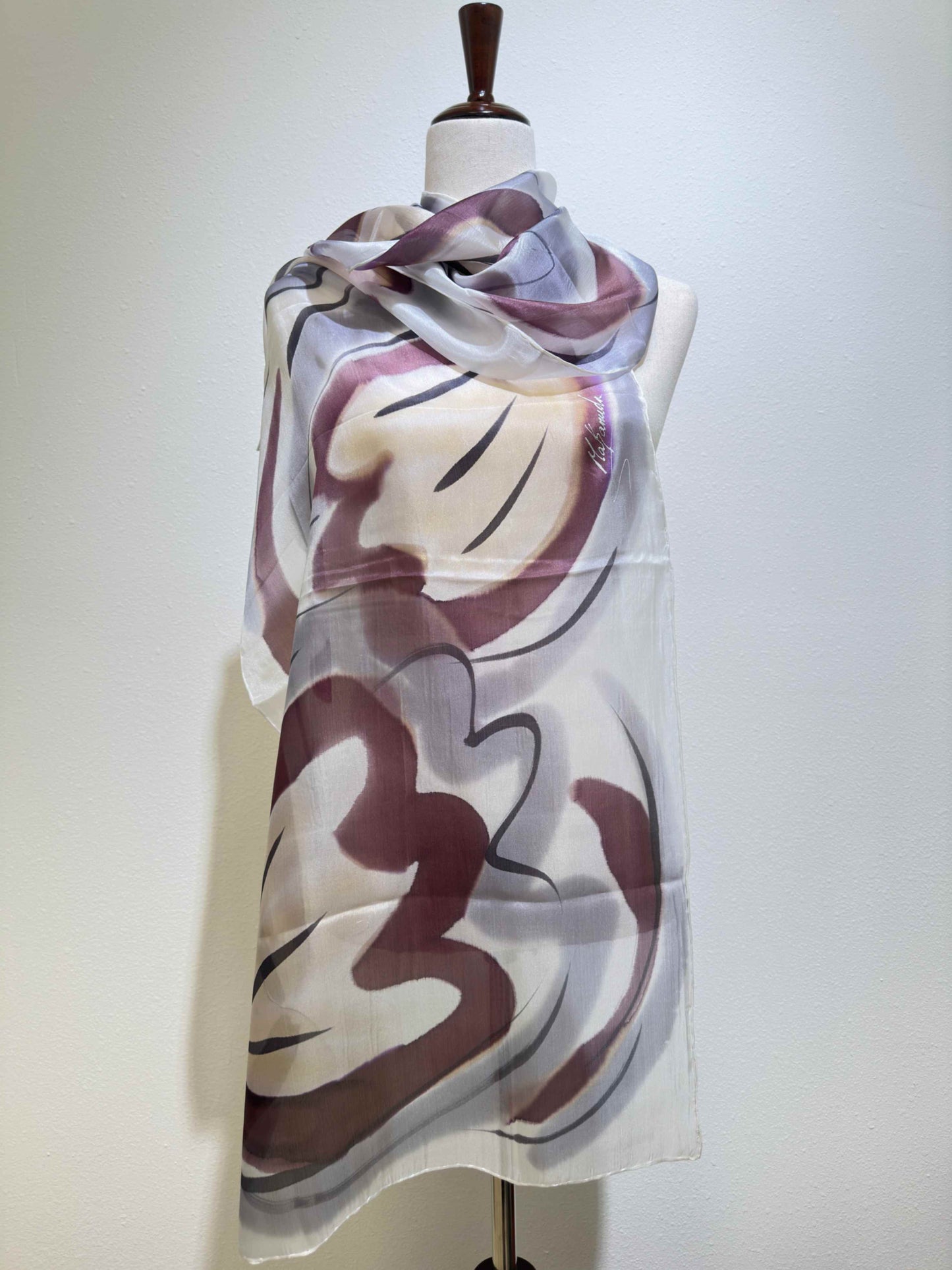 Makanuda-Wave silk scarf