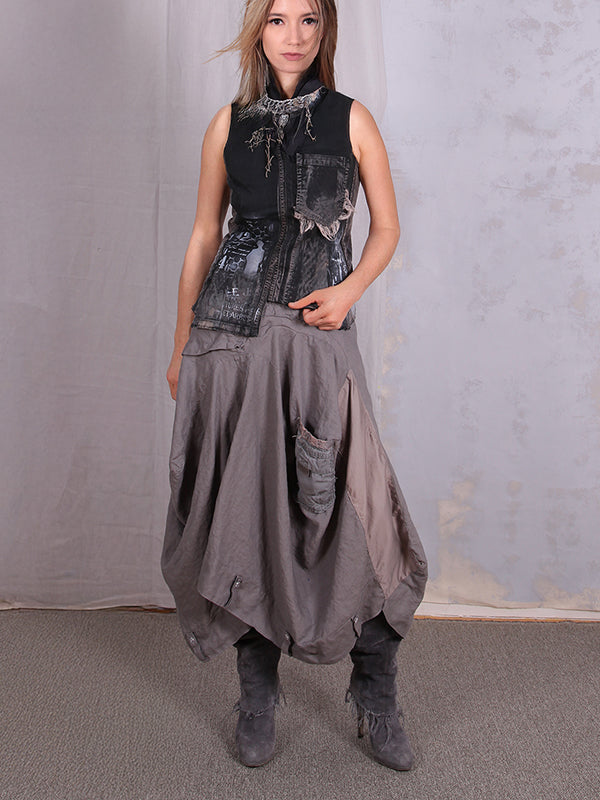 Tatiana Palnitska- MA22 Wrapped in Gray Clouds Skirt