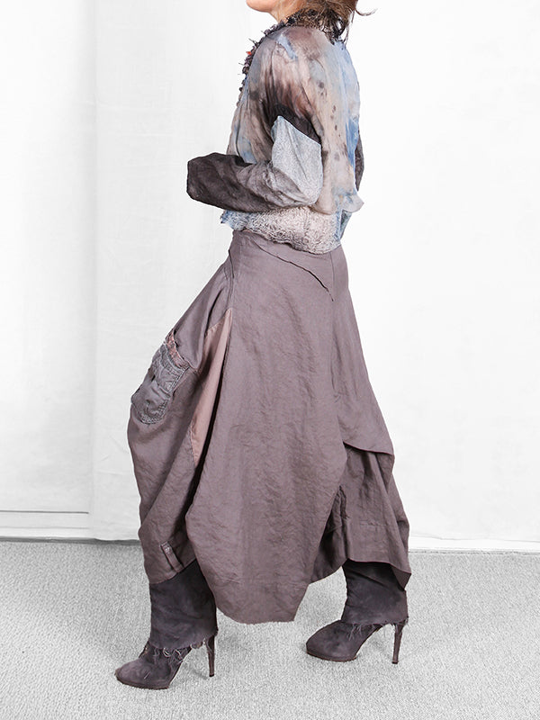 Tatiana Palnitska- MA22 Wrapped in Gray Clouds Skirt