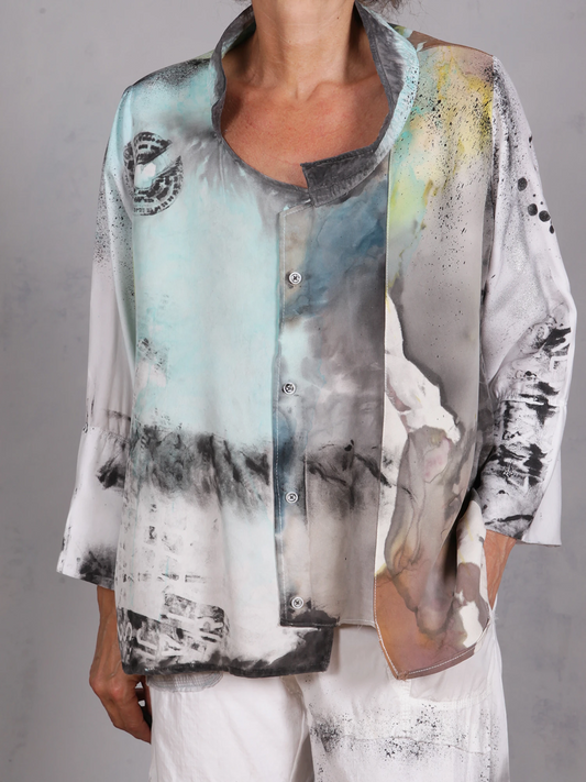 Tatiana Palnitska - SUM2 " So Slftly Flowing" Silk Crepe Top