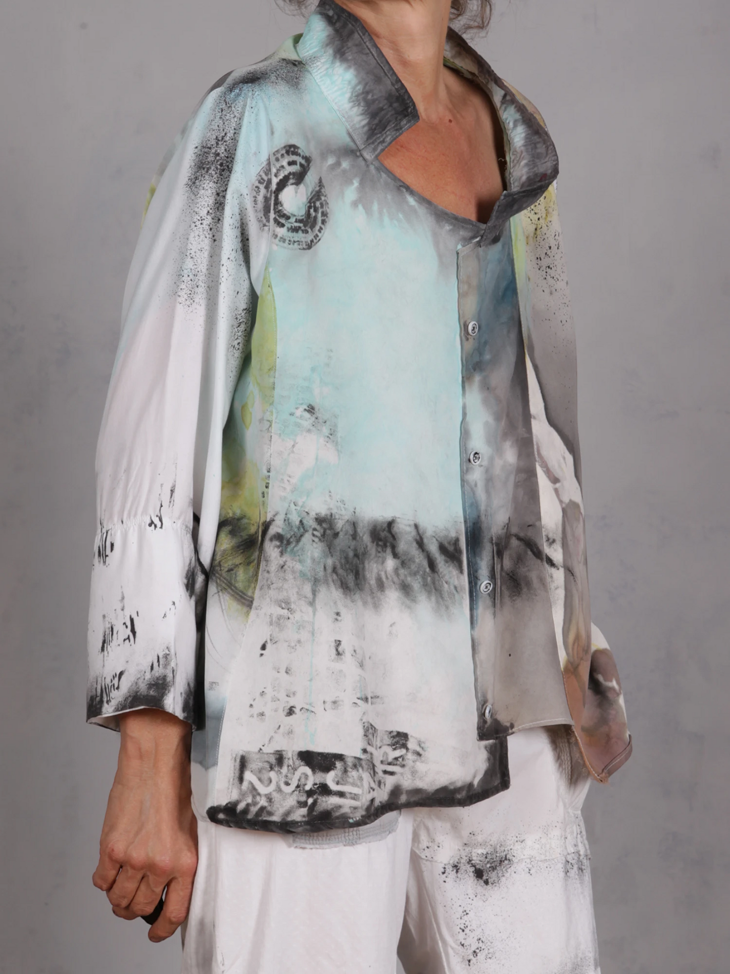 Tatiana Palnitska - SUM2 " So Slftly Flowing" Silk Crepe Top