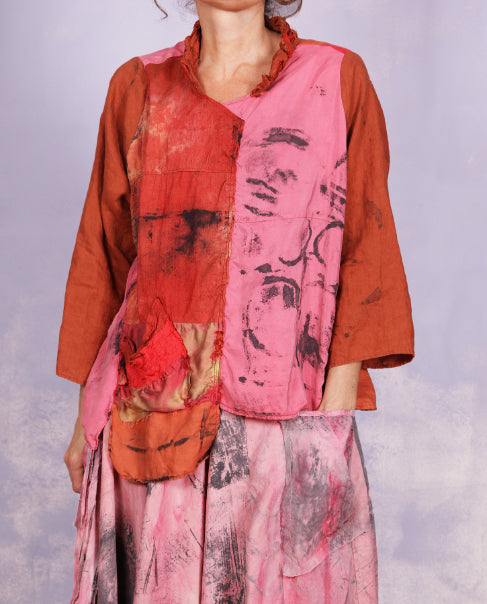 Tatiana Palnitska- ND15/ Silk/ Linen Pocket Blouse