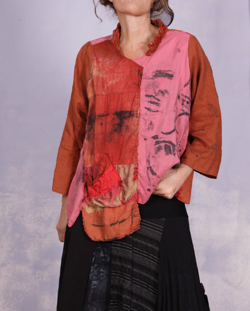Tatiana Palnitska- ND15/ Silk/ Linen Pocket Blouse