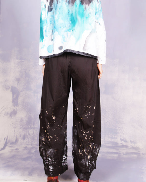 Tatiana Palnitska- ND17/ Black w White Hand Paint Pant