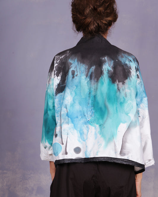 Tatiana Palnitska- ND16/ Cotton/ Silk Hand Paint Jacket